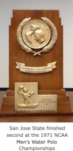 1971 Men's Water Polo 2nd Place Trophy